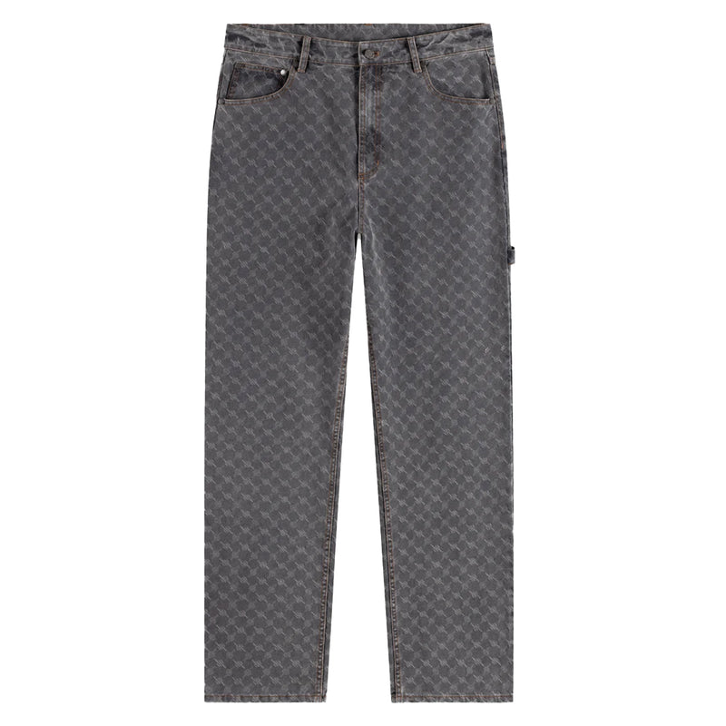 GREY MONOGRAM WORKWEAR AMBA JEANS