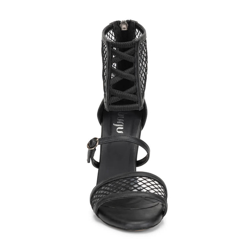 Hannah - Black Vegan Leather - Street Sole