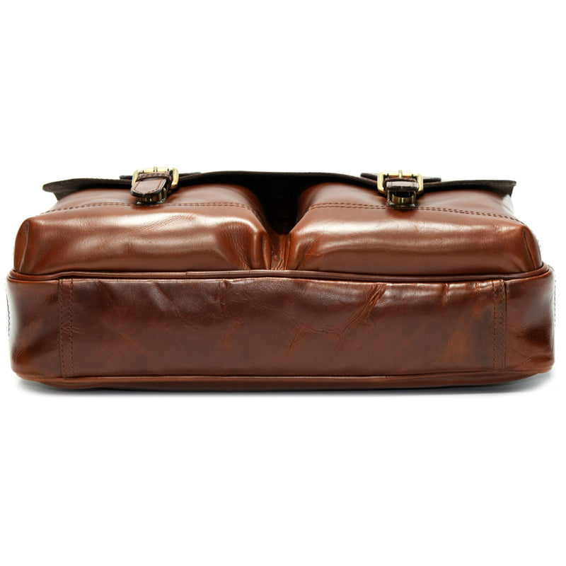Product image for Herring Archway Briefcase in brandy calf