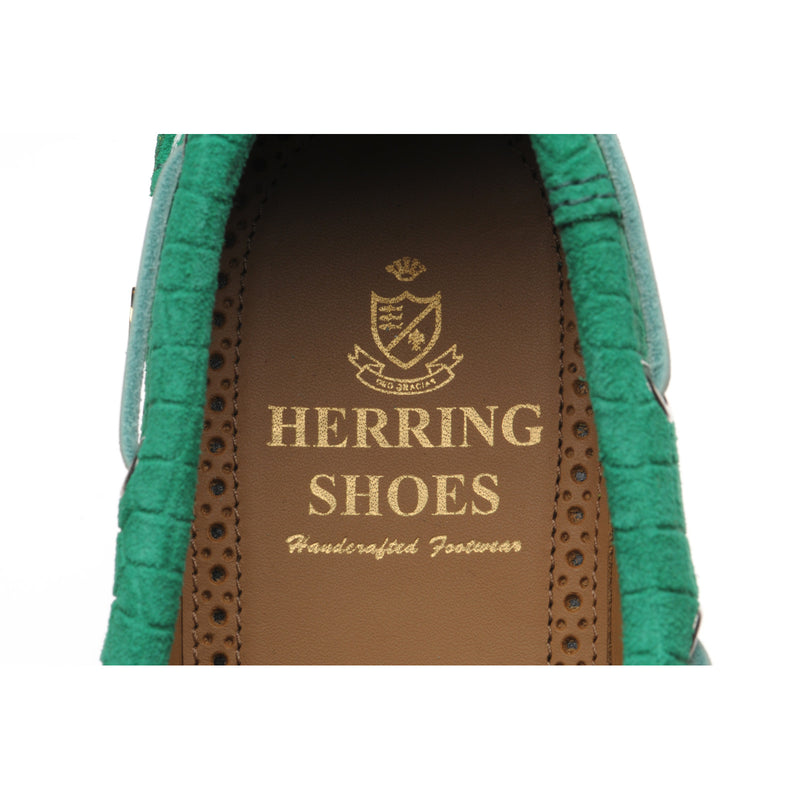 Product image for Herring Cordelia in green moc croc suede