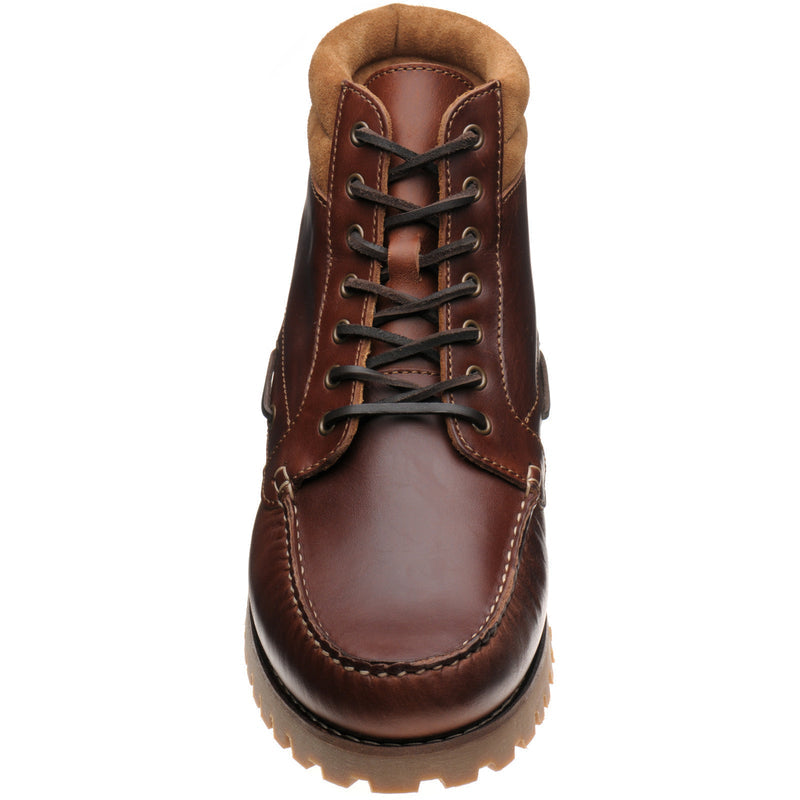 Product image for Herring Rockall mens rubber-soled boots in chestnut