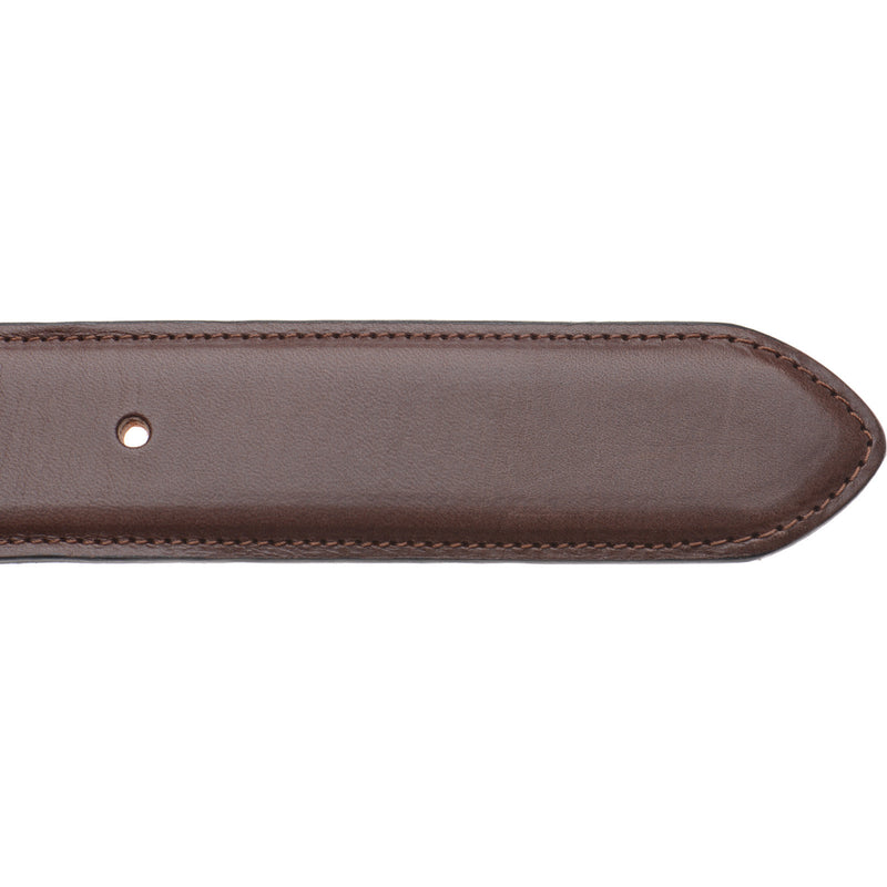 Product image for Herring Westminster Belt in brown calf silver buckle