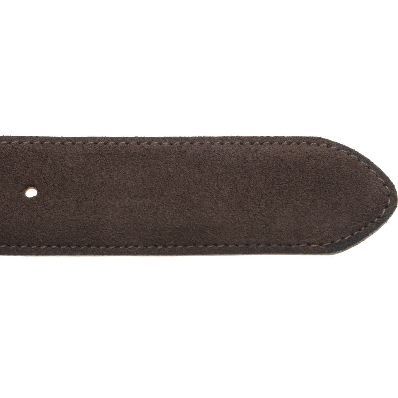 Product image for Herring Westminster Belt in dark brown suede nickel buckle