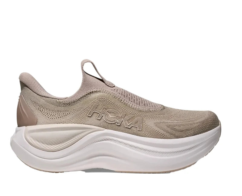 HOKA ONE ONE SKYWARD LACELESS - TAUPE & WHITE