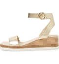 Women's Django & Juliette Irish in Pale Gold Leather. Sku: DJ15825F39LE