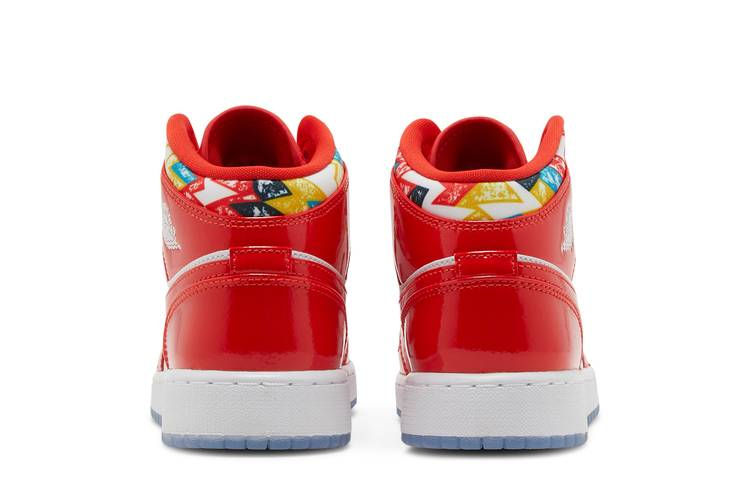 Jordan 1 Mid Barcelona Sweater Red Patent (GS)