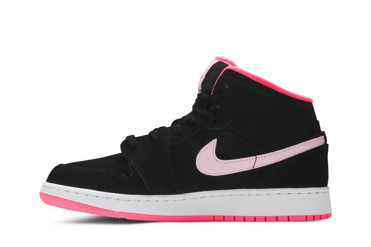 Jordan 1 Mid Black Digital Pink (GS)