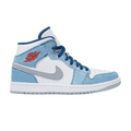 Jordan 1 Mid French Blue Fire Red - Side Kicks