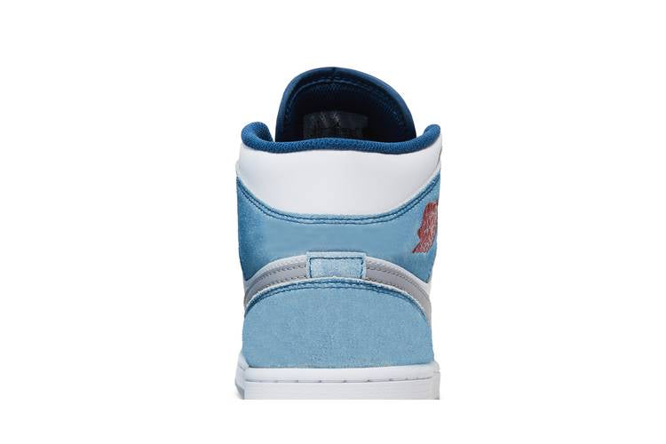 Jordan 1 Mid French Blue Fire Red