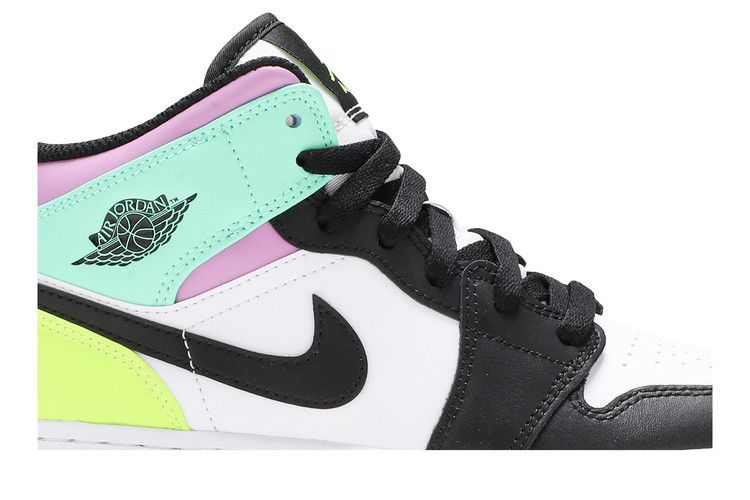 Jordan 1 Mid Pastel Black Toe (GS)