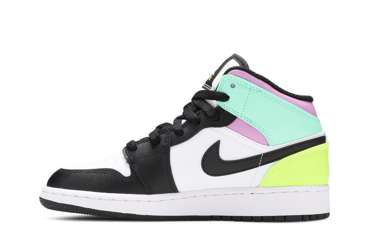 Jordan 1 Mid Pastel Black Toe (GS)