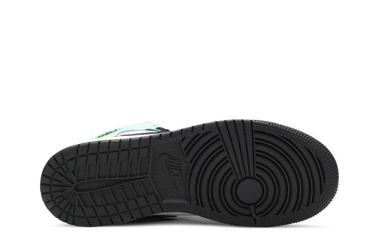 Jordan 1 Mid Pastel Black Toe (GS)