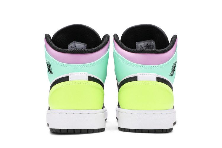 Jordan 1 Mid Pastel Black Toe (GS)