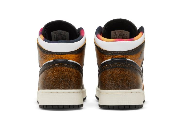 Jordan 1 Mid SE Orange Wear Away (GS)