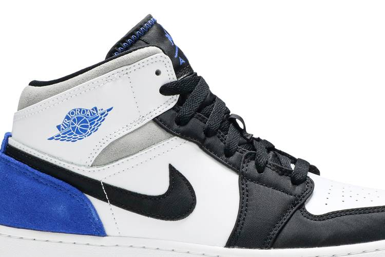Jordan 1 Mid SE White Black Royal (GS)