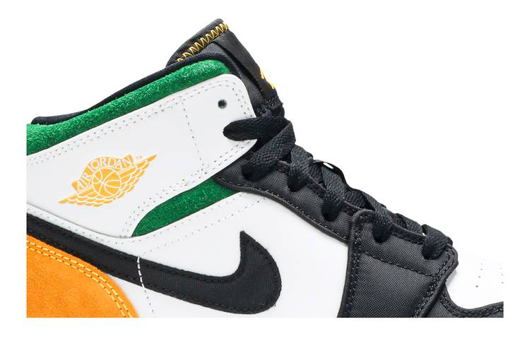 Jordan 1 Mid SE White Laser Orange Lucky Green (GS)