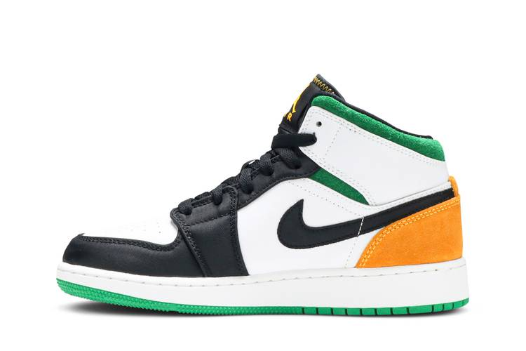 Jordan 1 Mid SE White Laser Orange Lucky Green (GS)