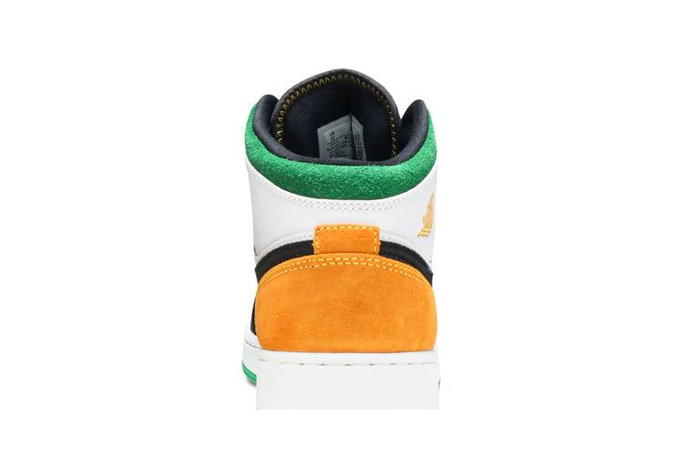 Jordan 1 Mid SE White Laser Orange Lucky Green (GS)