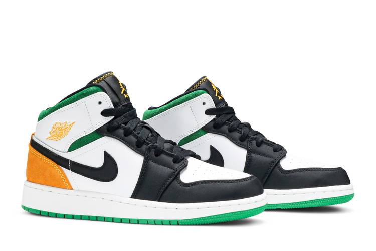 Jordan 1 Mid SE White Laser Orange Lucky Green (GS)