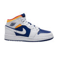 Jordan 1 Mid White Laser Orange Deep Royal Blue (GS) - Side Kicks