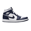 Jordan 1 Mid White Metallic Gold Obsidian - Side Kicks