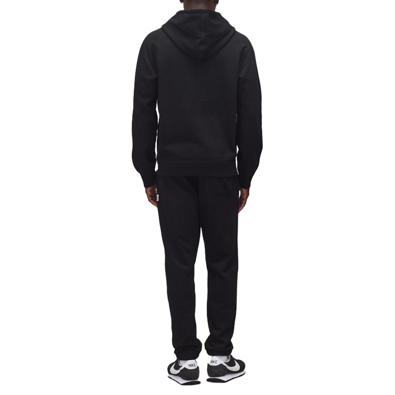 KNIT MIDWEIGHT TERRY ARCH LOGO HOODIE BLACK