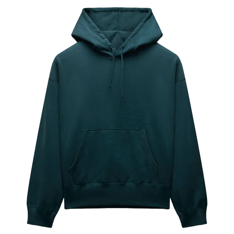 KNIT MIDWEIGHT TERRY RELAXED HOODIE ATLANTIC