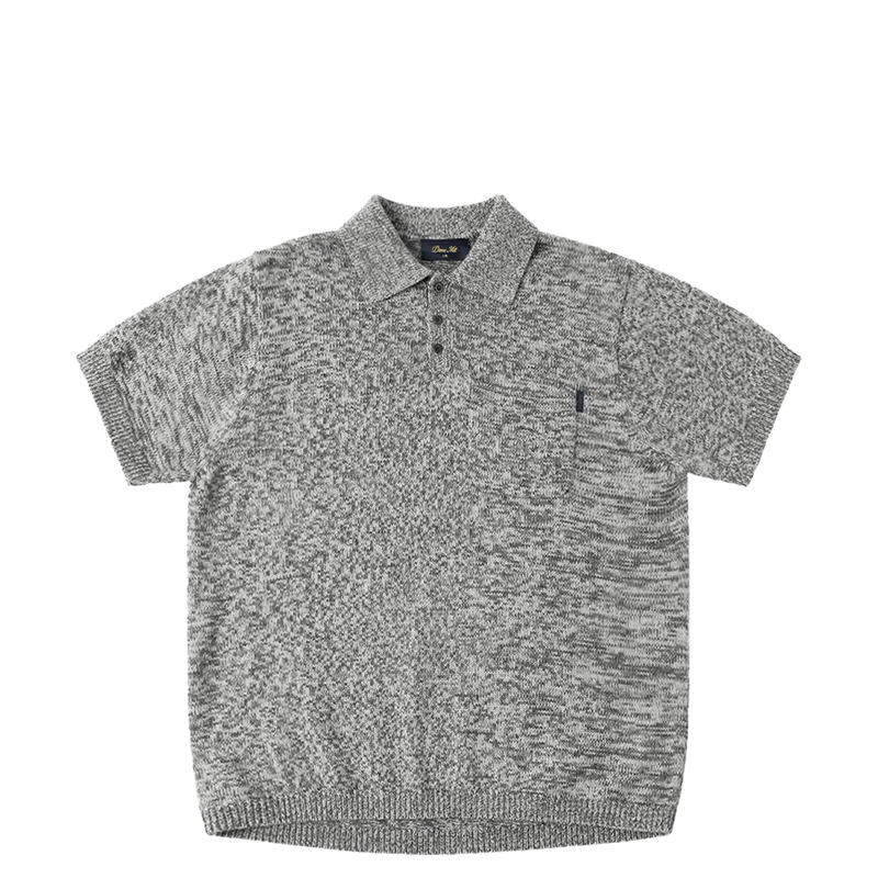 KNITTED POLO STATIC GREY
