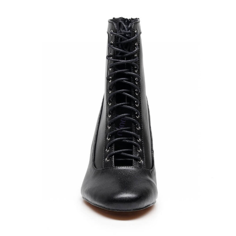 Ladijay Wide Fit - Black Vegan Leather - Street Sole