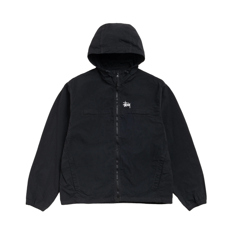 LIGHTWEIGHT HOODED JACKET BLACK