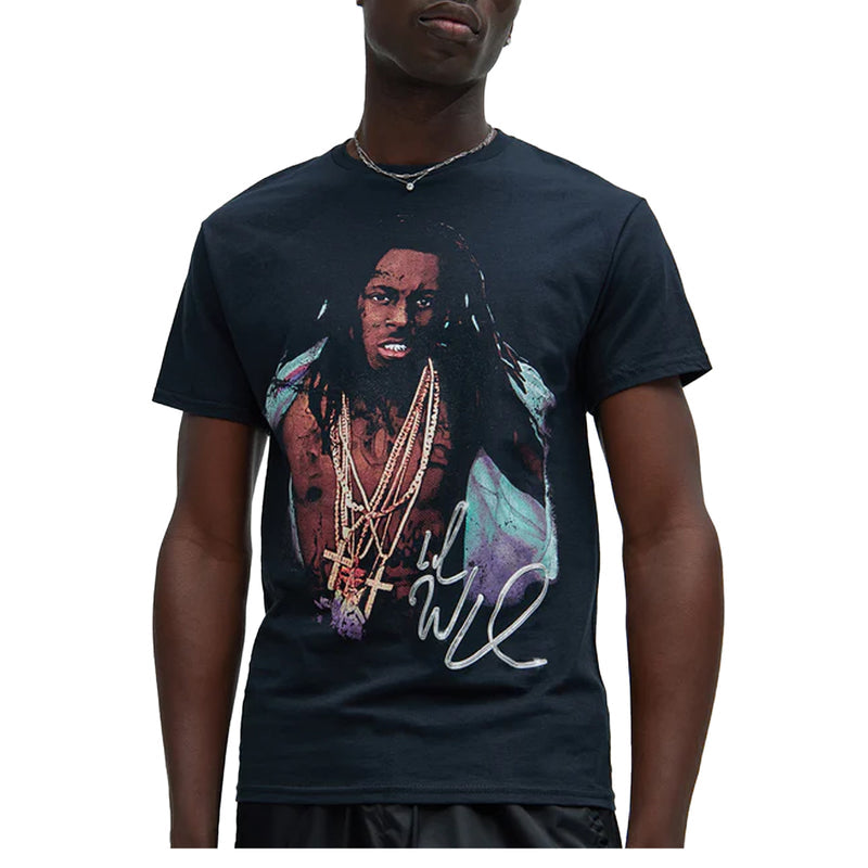 LIL WAYNE PORTRAIT SHORT SLEEVE TEE BLACK