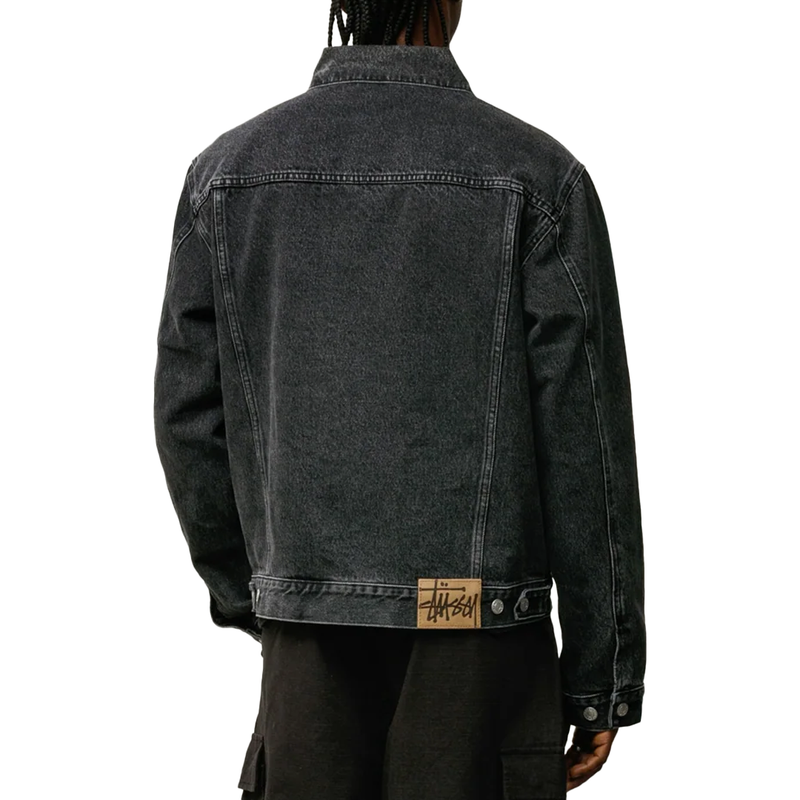 LINED DENIM TRUCKER JACKET BLACK