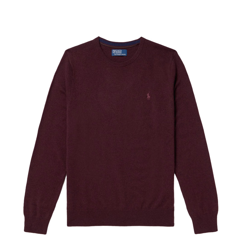 LOGO EMBROIDERED PULLOVER CREWNECK BURGUNDY