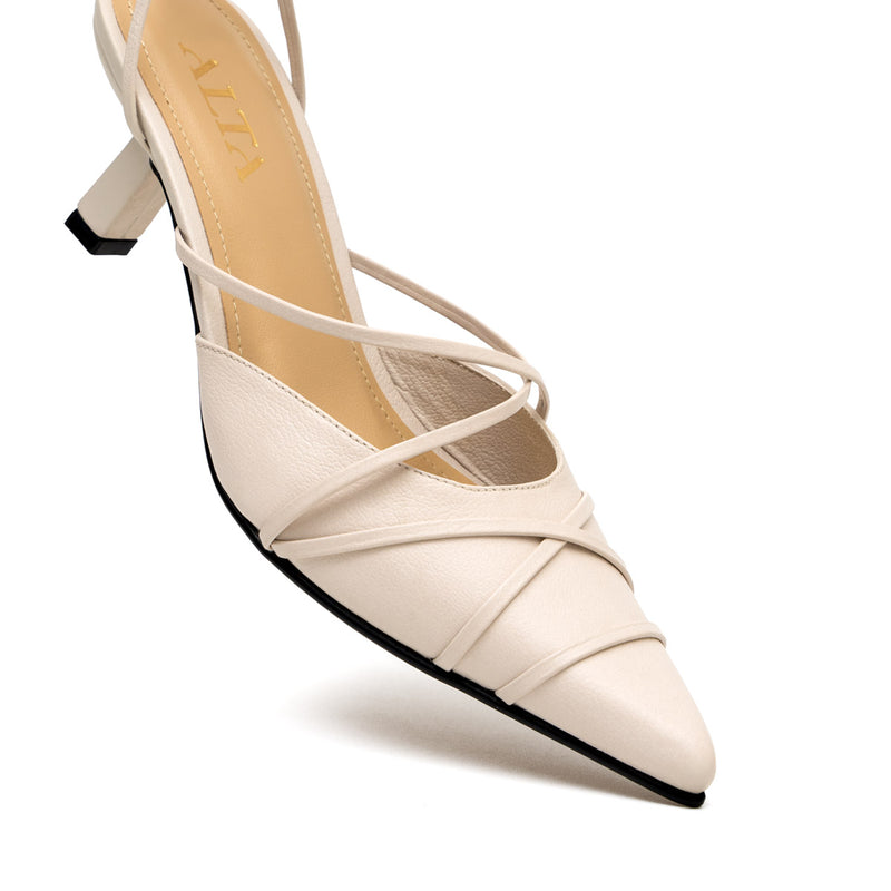 MARTHA OFF WHITE HEELS