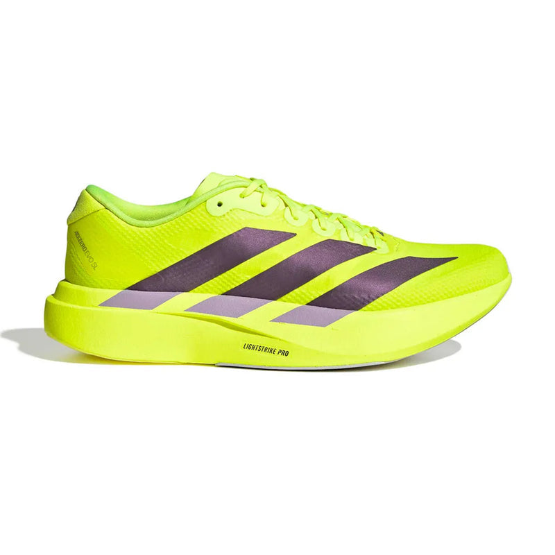 Men's adidas Adizero EVO SL Woven running shoe in solar yellow