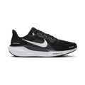 Black Men's Nike Pegasus 41 running shoe with white swoosh logo on a white background