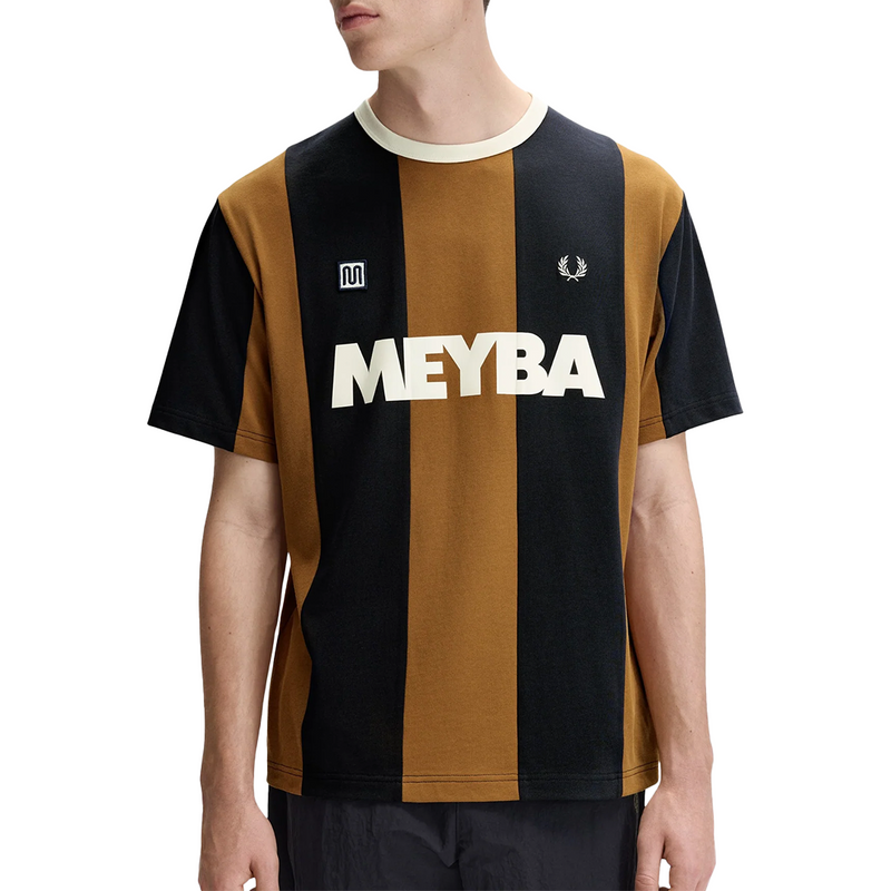 MEYBA X FRED PERRY CUT & SEW T-SHIRT DARK CARAMEL