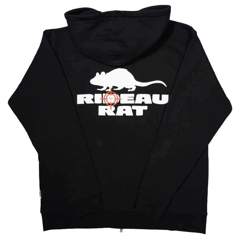 NRML "RIDEAU RAT" FULL-ZIP HOODIE BLACK