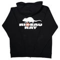 NRML "RIDEAU RAT" FULL-ZIP HOODIE BLACK