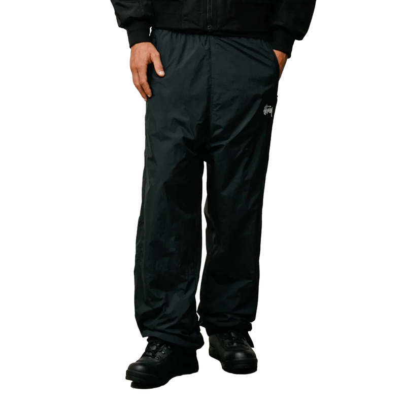 NYLON TRACK PANTS BLACK