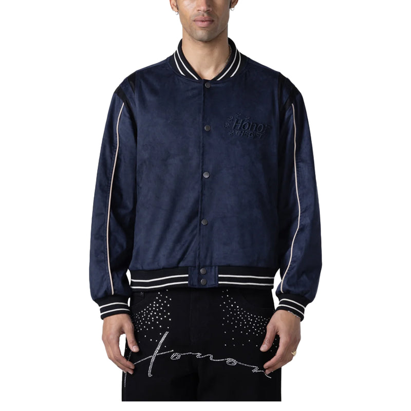 OIL HEAD VARSITY BOMBER NAVY
