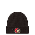 OTTAWA SENATORS WAFFLE KNIT HAT BLACK