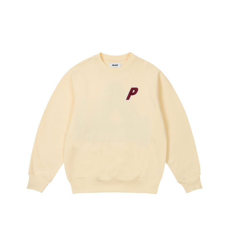 Palace Chenille Tri-ferg Crew Soft White