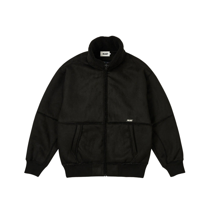 Palace Sherpa Faux Suede Funnel Black
