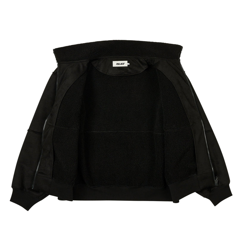 Palace Sherpa Faux Suede Funnel Black
