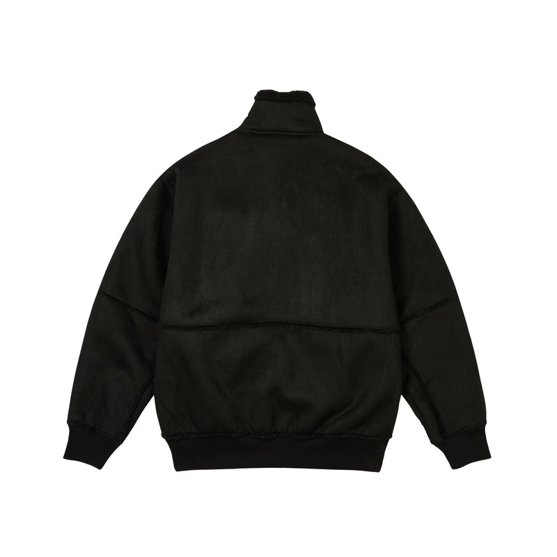 Palace Sherpa Faux Suede Funnel Black