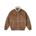 Palace Sherpa Faux Suede Funnel Caked Brown