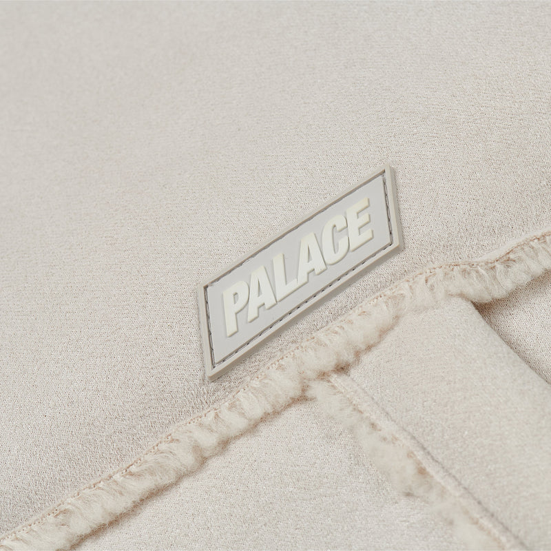 Palace Sherpa Faux Suede Funnel Soft White