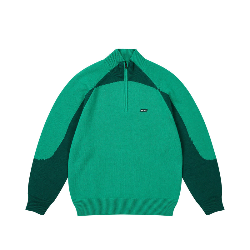 Palace Trial 1/4 Zip Knit Racey Green