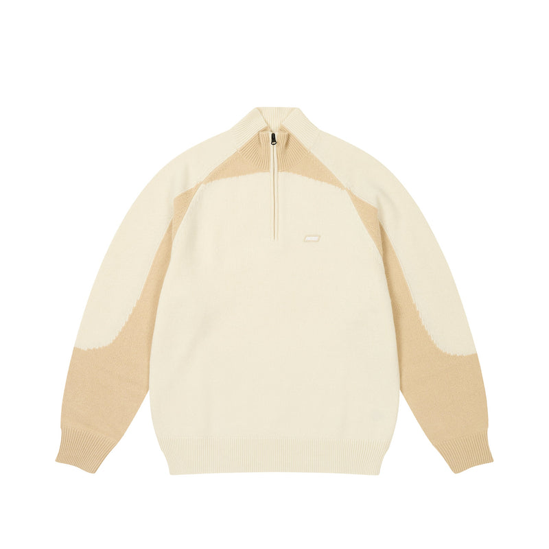 Palace Trial 1/4 Zip Knit Soft White